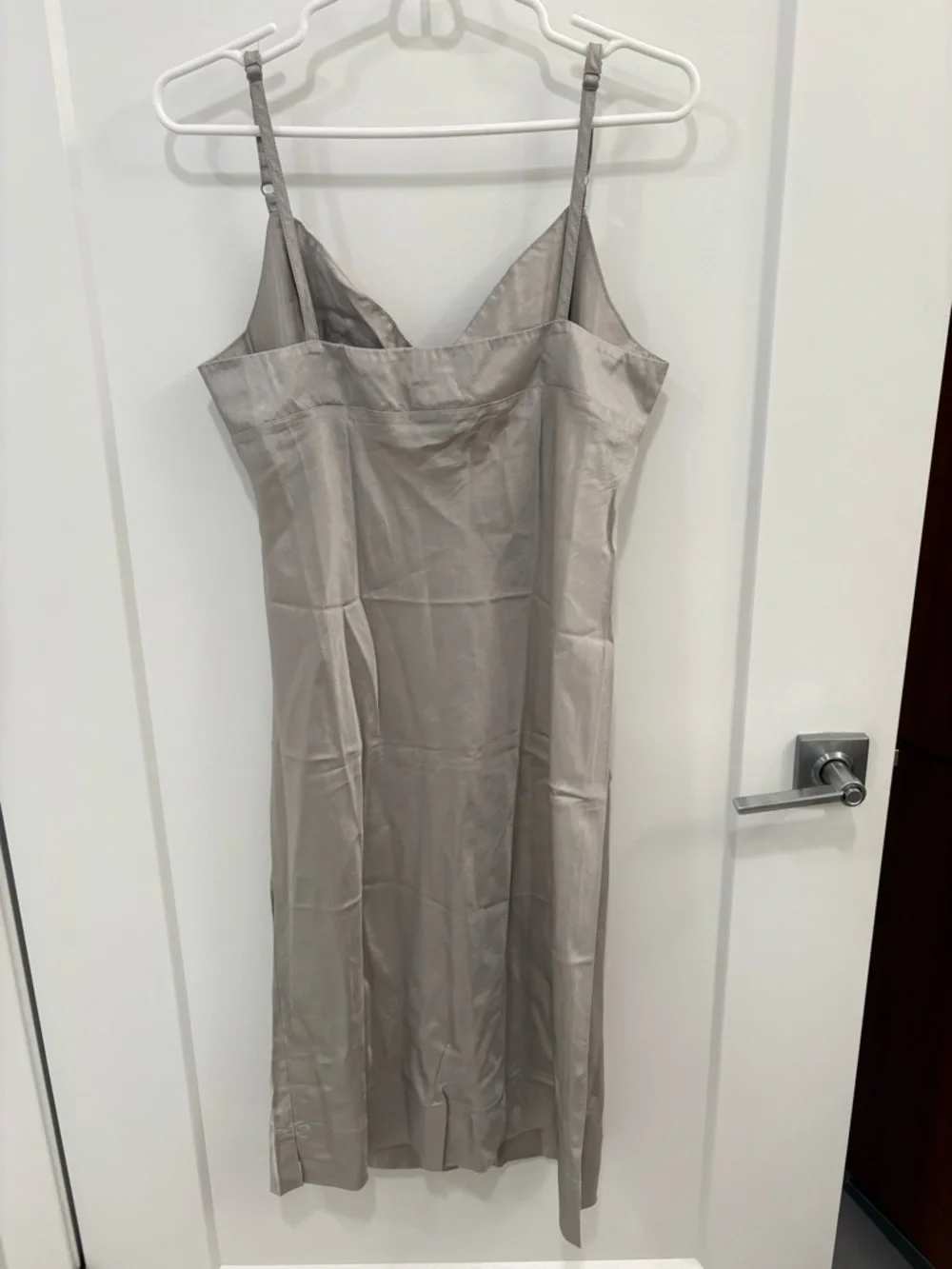 Vintage Y2K BCBG Max Azria Grey Gunmetal Acetate Slip Dress Size Large - Picture 10 of 16